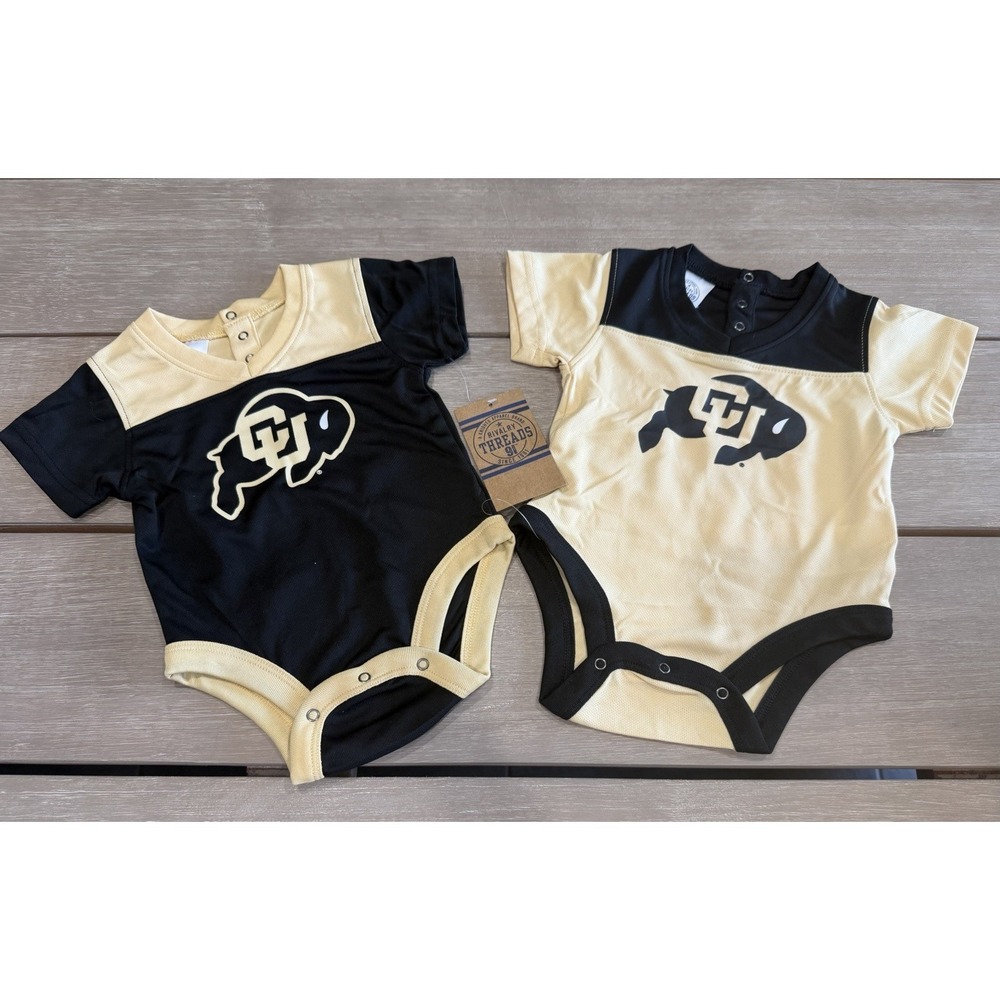 Rivalry Threads 91 Colorado Buffalos 2 Pack Baby One Piece Outfits 6-9 Months